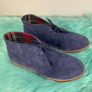 Lucky Brand Asherr Blue Suede Chukka Booties